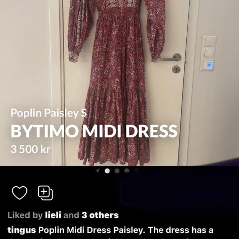 ByTimo Cotton Poplin Midi Dress Paisley