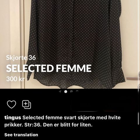 Selected femme skjorte