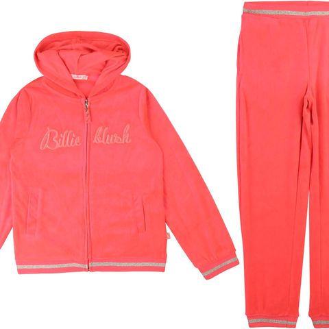 Billieblush joggedress, velour fuchsia