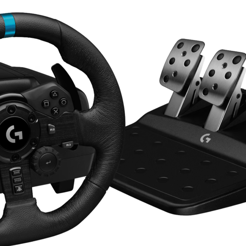 Lite brukt Logitech g923 sim racing ratt til PS4/5 og PC