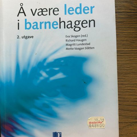 Å være leder i barnehagen