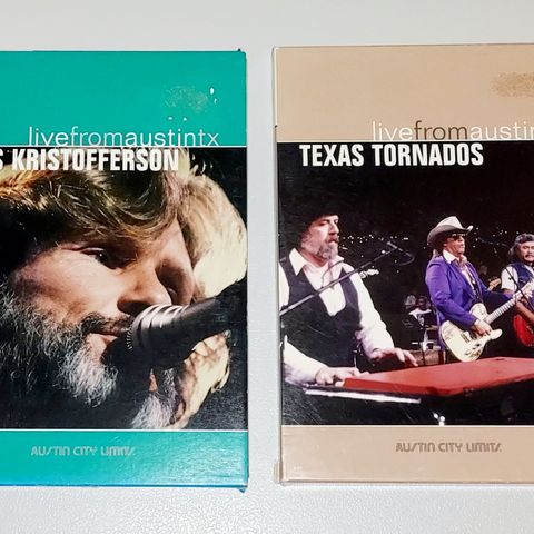 2 MUSIKK DVD.KRIS KRISTOFFERSON-TEXAS TORNADOS.LIVE FROM AUSTIN.