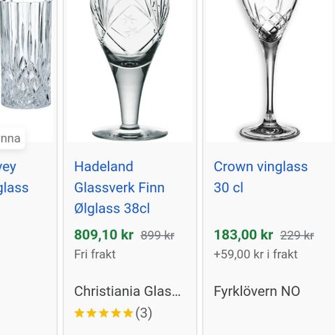 Eldre krystall glass (pris kan diskuteres) Les under