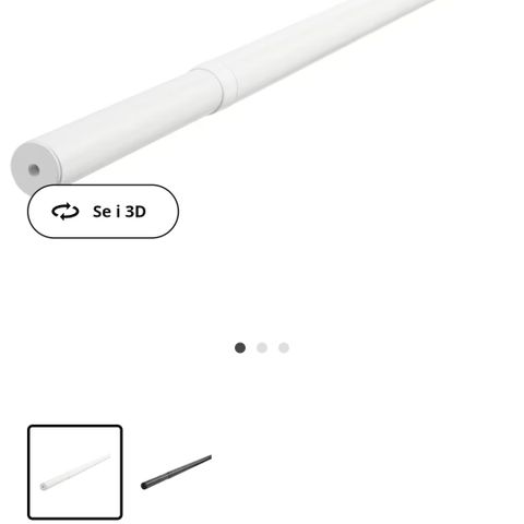 IKEA gardinstang 210-385 cm og oppheng