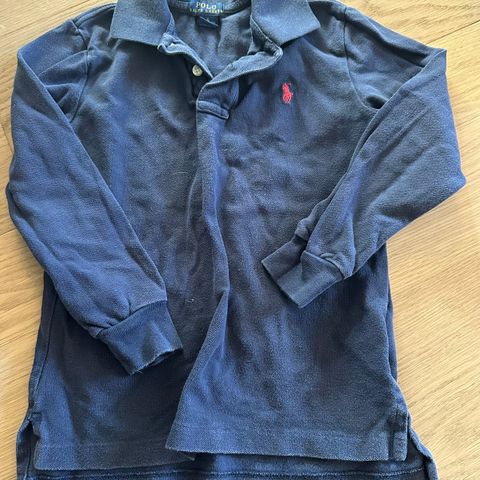 Polo Ralph Lauren piquet longsleeve str 6 år