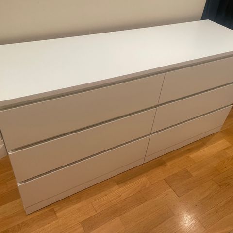 Reservert!Ikea malm kommode med 6 skuffer