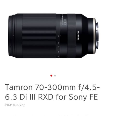 Tamron 70-300mm linse for Sony