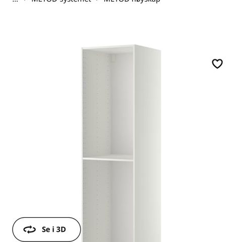 Ikea Metod høyskap 220 cm