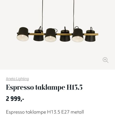 Espresso taklampe