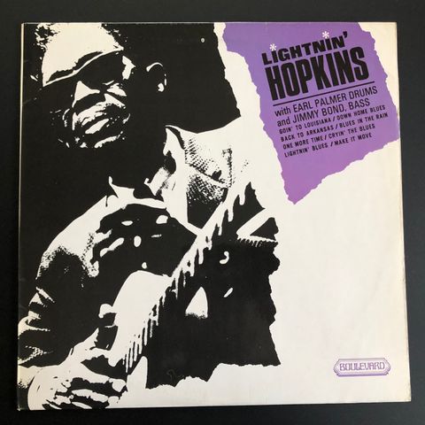 LIGHTNIN` HOPKINS same title 1971 UK vinyl LP TOPP LYD!