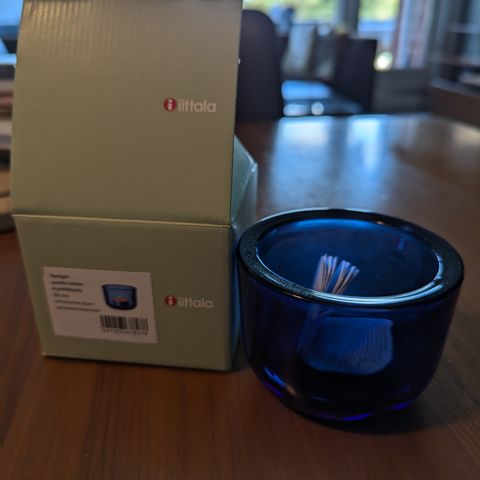 Iittala telysholder , ultramarine blue