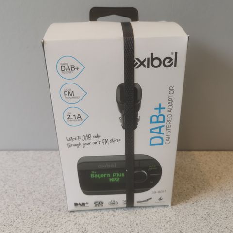 DAB+ Car stereo adapter exibel i uåpnet emballasje