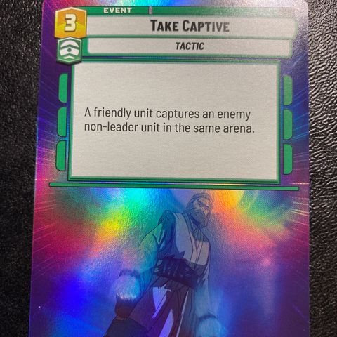 Take captive hyperspace foil Star wars unlimited samlekort