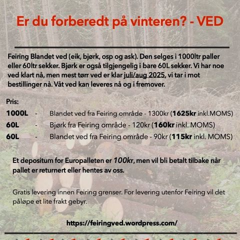 Blandet / Bjørk VED - Feiring