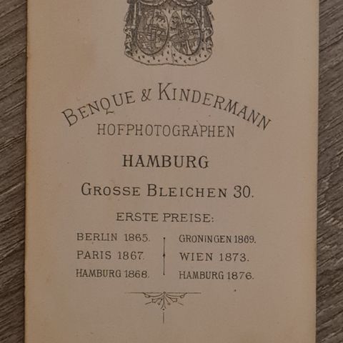 Tysk fotografi ca 1880- Benque & Kindermann