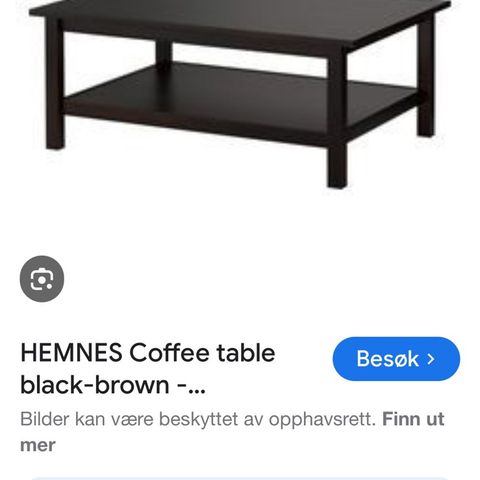 Hemnes sofabord - IKEA - utgått størrelse