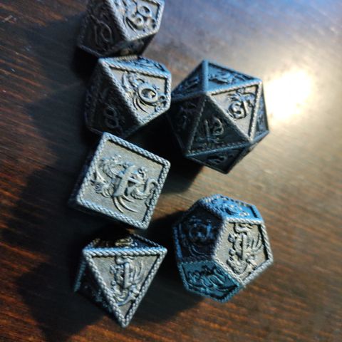 🤘Metal 🎲dice 🐉drage🐲 motiv m/bag