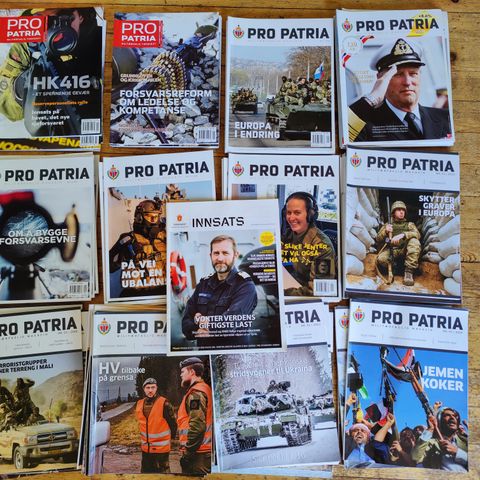 PRO Patria. Militærfaglig tidsskrift. Årganger fra 2013-2024
