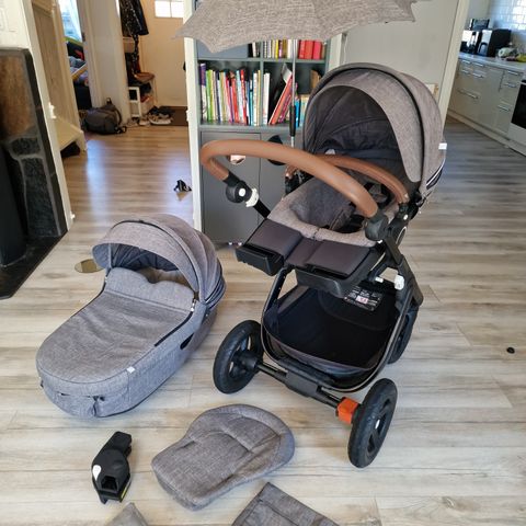 Stokke trailz grå melange med tilbehør