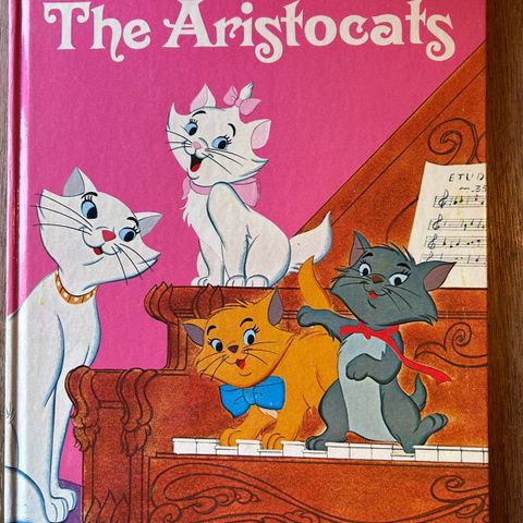 The Aristocats fra 1971, nydelig bok Walt Disney