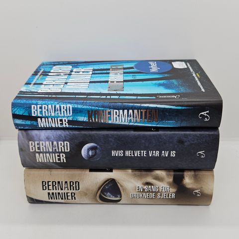 3 stk Bernard Minier hardcover bøker