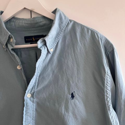 Polo Ralph Lauren Oxford shirt lys blà farge, str. XXL Slimfit