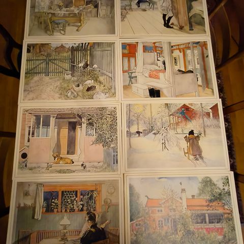 CARL LARSSON COLLECTION 8 reproductions, Colorful Living Environment.