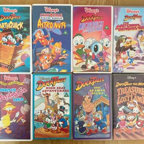 Ducktales / Duck Tales VHS samling (alt på engelsk tale)