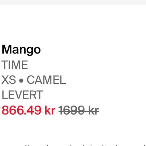 Kåpe fra Mango