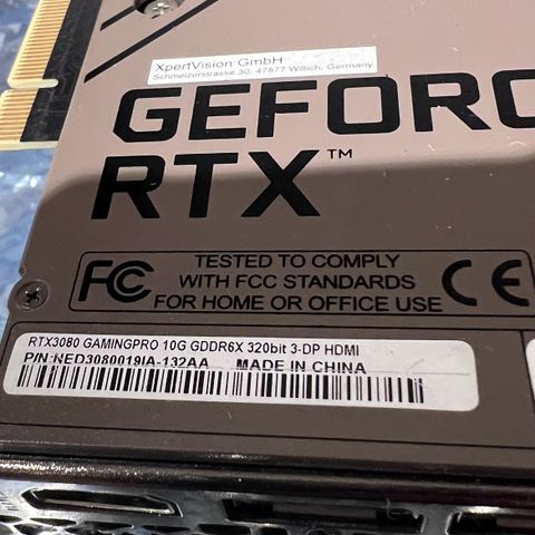 Geforce RTX 3080 GPU - Grafikkort