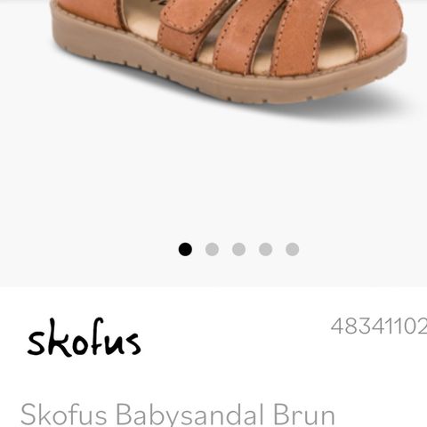 Skofus sandaler i skinn. Brukt en gang.