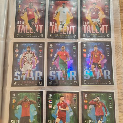 Match attax Euro 2024 kort selge/bytte