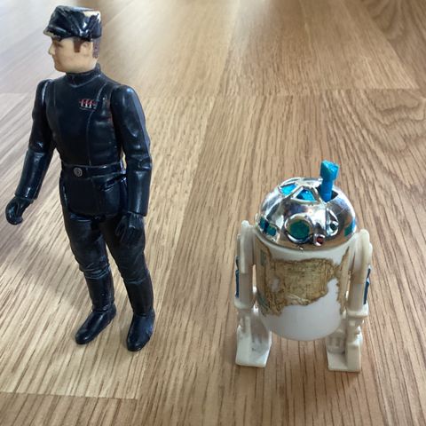 Star Wars R2D2 og Imperial Commander , Vintage , gratis frakt.