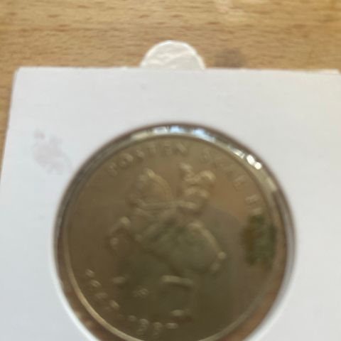 Norsk 5 krone mynt 1997 posten skal fram