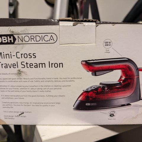 Ubrukt mini-strykejern fra OBH-Nordica