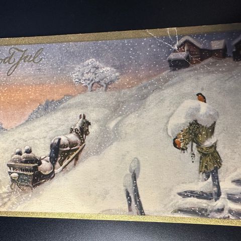 Julekort, stemplet i Sandefjord 1952 (2484 AQ)