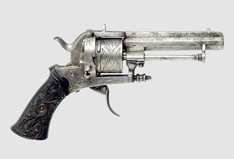 Antikk pinfire revolver