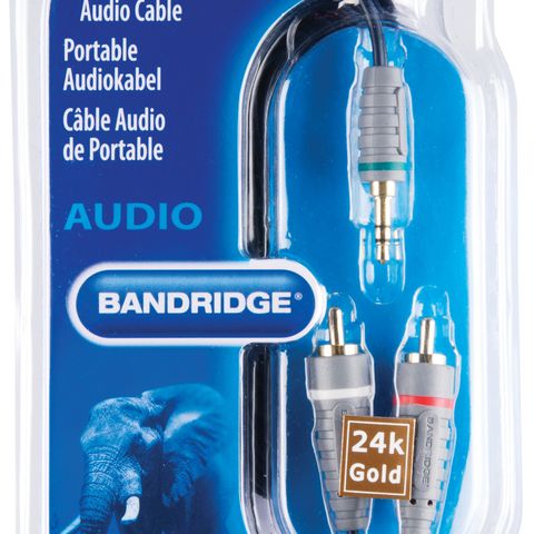 Bandridge Stereo Audio Cable 3.5 mm Male - 2x RCA Male 10.0 m
