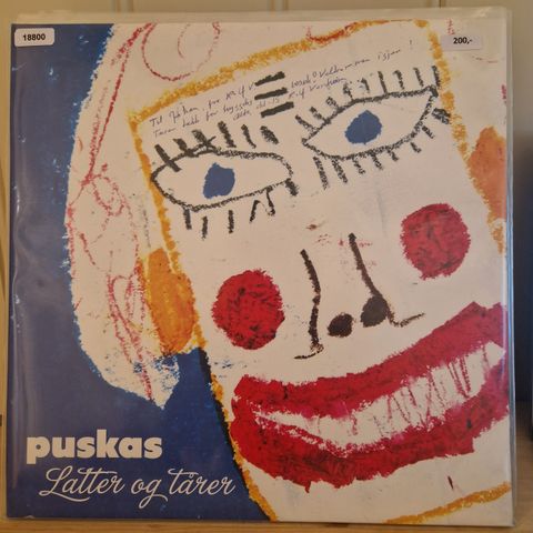 18800 Puskas - Latter Og Tårer (red vinyl - blue vinyl) - LP