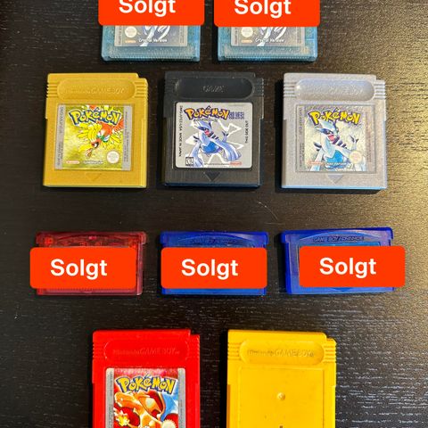 Selger Gameboy spill (Gi bud) | Pokemon – Mario – Donkey Kong – Rayman