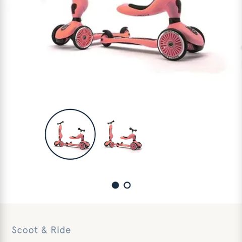 Scoot and ride sparkesykkel rosa