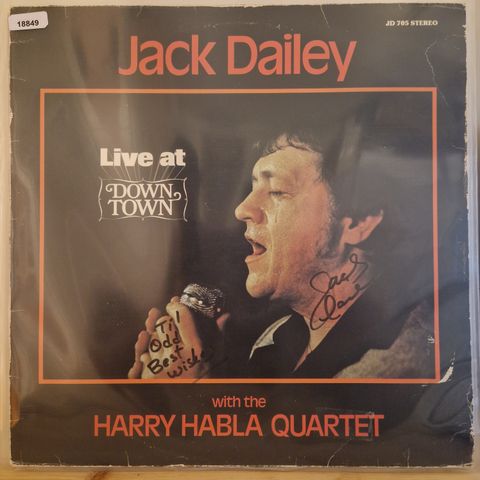 18849 Dailey, Jack With The Harry Habla... - Live At Down Town (signed) - LP