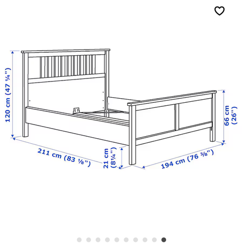 IKEA seng Hemnes i mørkebrun