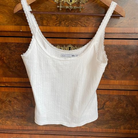 Pointelle tank top