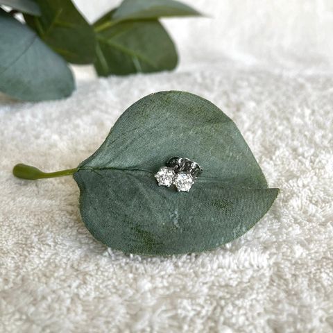 Moissanite ørepynt 0.6 ct (2x0.3ct) - S925 - NY