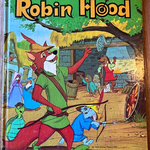 Robin Hood Walt Disney bok fra 1973