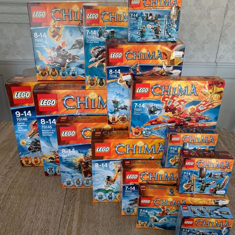 Stor samling med Lego Chima