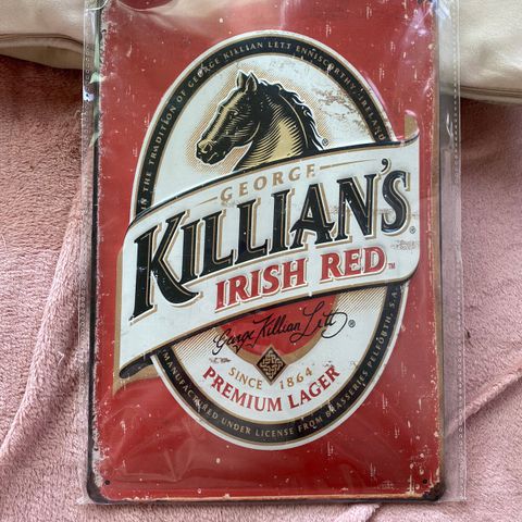 Killians Irish Red 3D metallskilt 20x30cm NYTT uåpnet