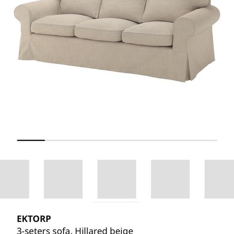 Ektorp 3 seter sofa baige