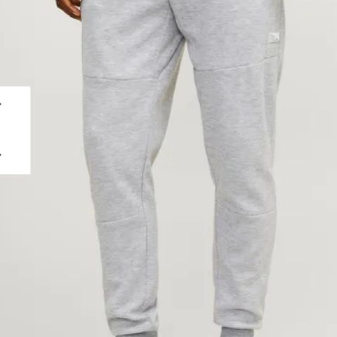 Joggebukse light grey melert M